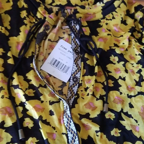 Free People Love Letter Floral Tunic Boho Oversized Blouse Top Dress - Picture 11 of 12